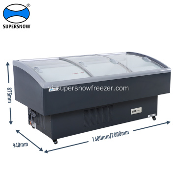 Siêu thị Freezer Showcase Hiển thị Tủ lạnh Tủ lạnh